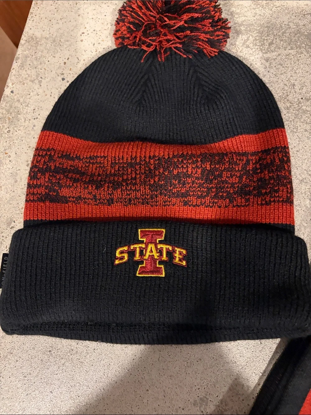 Nike Iowa State Black and Cardinal Pom Beanie and Scarf Set